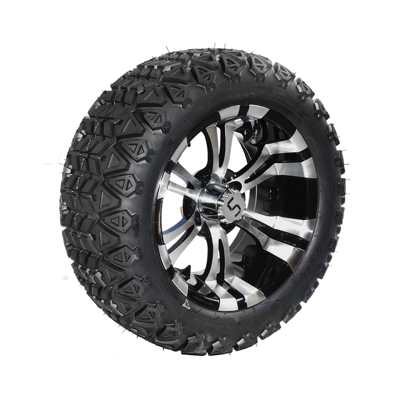 چرخ ها و لاستیک های گلف 14 اینچی سیاه 22x10-14 تمام زمین DOT