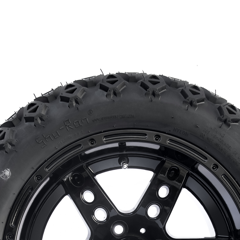 DOT 14 اینچ چرخ و لاستیک گلف کارت 22x10-14 تمام زمین درخشان سیاه 6 اسپک