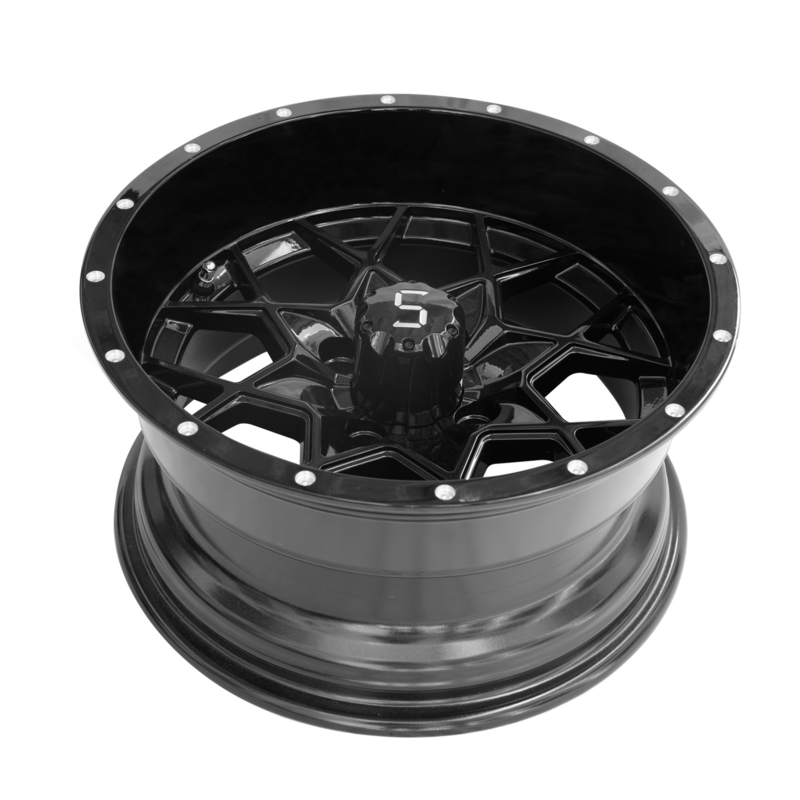 چرخ‌های آلومینیومی چرخ دستی گلف 14 اینچی Vortex مشکی براق PCD 4/101.6