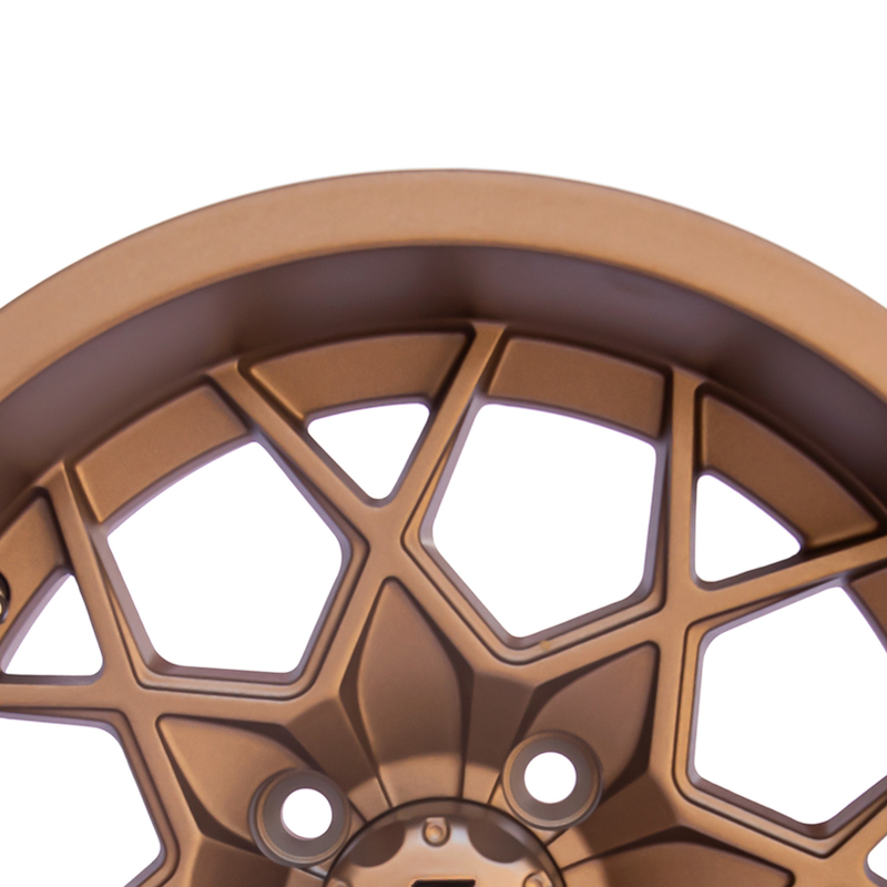 رینگ های آلومینیومی برنزی چرخ گلف 12 / 14 اینچی با الگوی پیچ 4X4 -25 ET 101.6 PCD