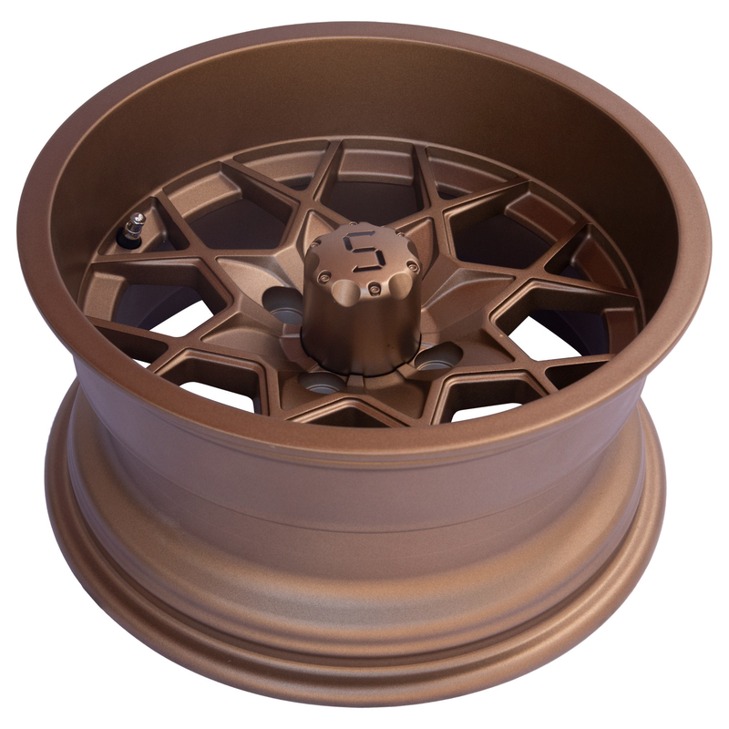 رینگ های آلومینیومی برنزی چرخ گلف 12 / 14 اینچی با الگوی پیچ 4X4 -25 ET 101.6 PCD