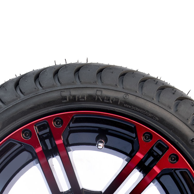 قرمز / درخشان سیاه آلومینیوم 12 اینچ چرخ و لاستیک گلف 215/35-12 مجموعه تایر