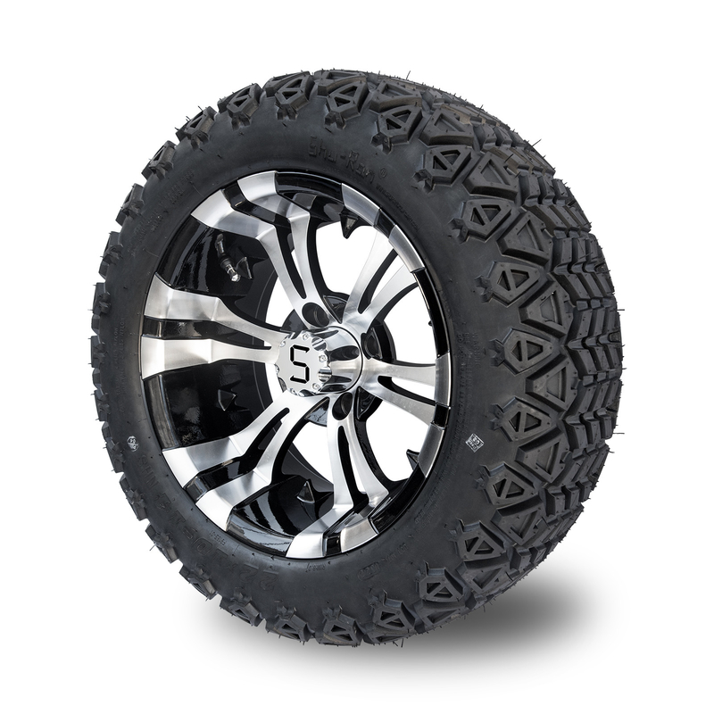 چرخ ها و لاستیک های گلف 14 اینچی سیاه 22x10-14 تمام زمین DOT
