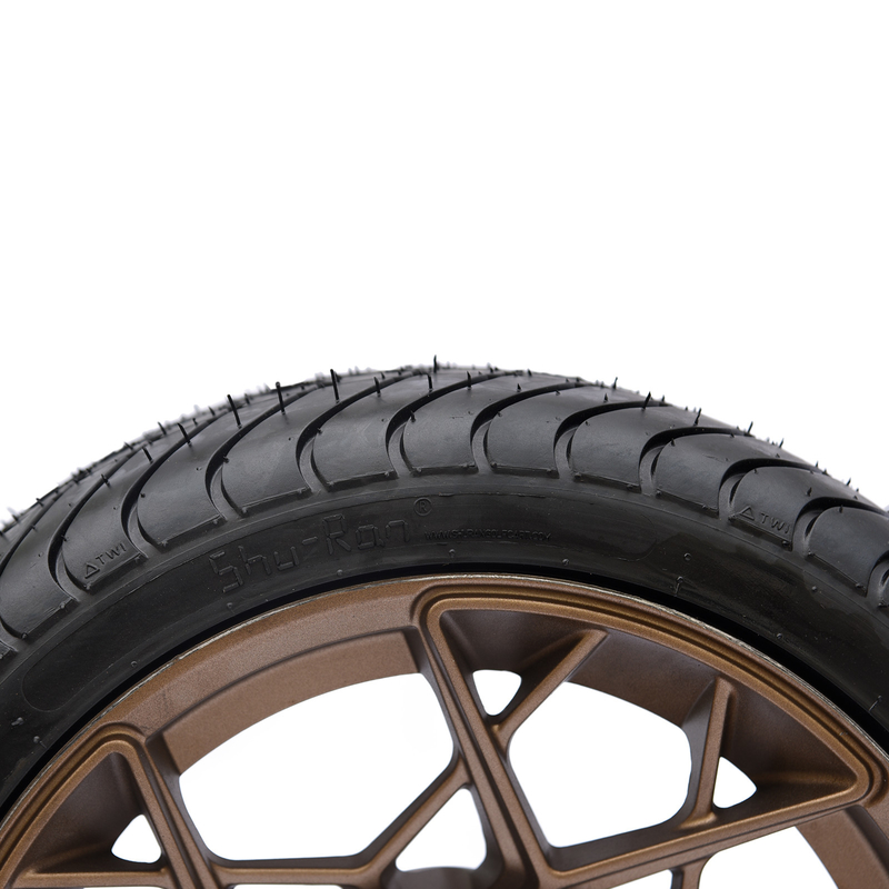 ترکیب چرخ و لاستیک گلف کارت 14 اینچی برنزی 225/30-14 4PLY دارای تاییدیه DOT