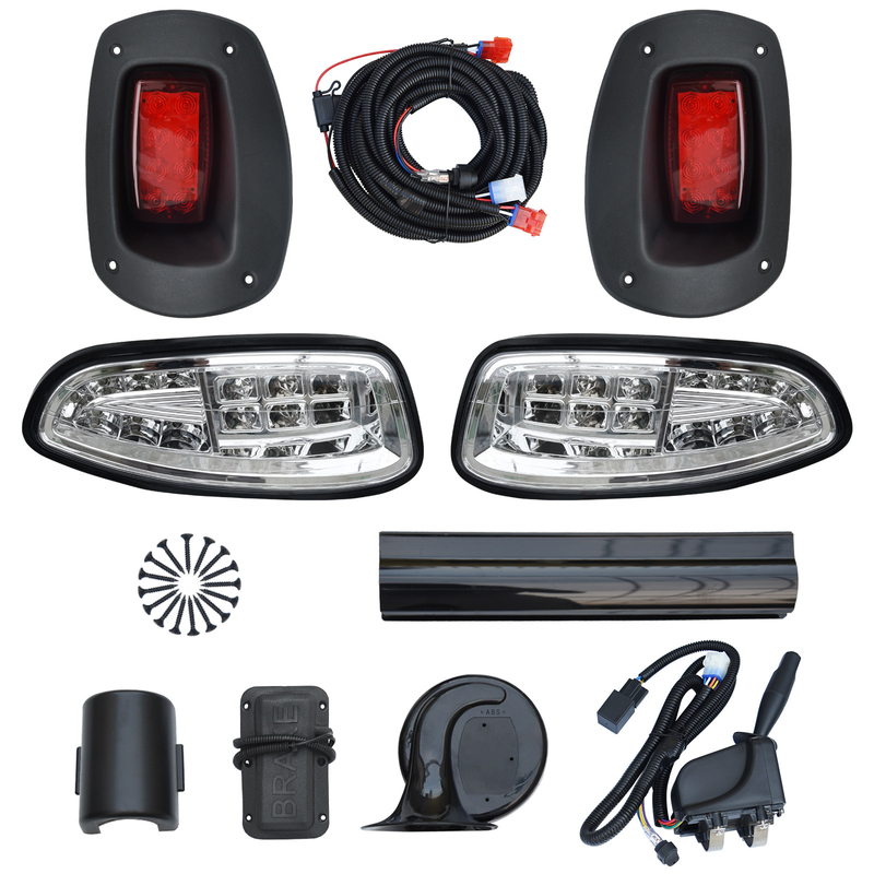 کیت نور گلف کارت LED Deluxe برای EZGO RXV چراغ جلو LED و چراغ عقب LED