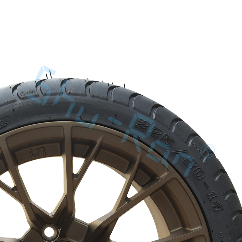 چرخ های برنزی سفارشی 14'، 225/30-14 خیابان DOT امتحانات تایید شده برای گلف کارت ATV