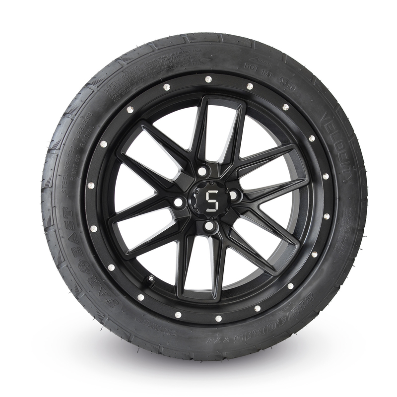رینگ و لاستیک 215/40R 15 اینچی گلف کارت مشکی مات، نصب آسان