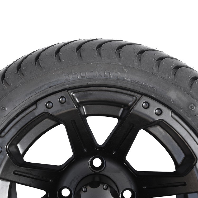 گلف کارت 12 اینچ چرخ سیاه مات و 215/35-12 لاستیک های خیابانی 4x4 طرح بولت DOT رتبه بندی شده