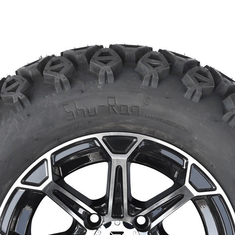 دو چرخ آلومینیومی و دو لوله 12 اینچ گلف کارتی و دو لوله 23x10.5-12 تمام لوله های زمین