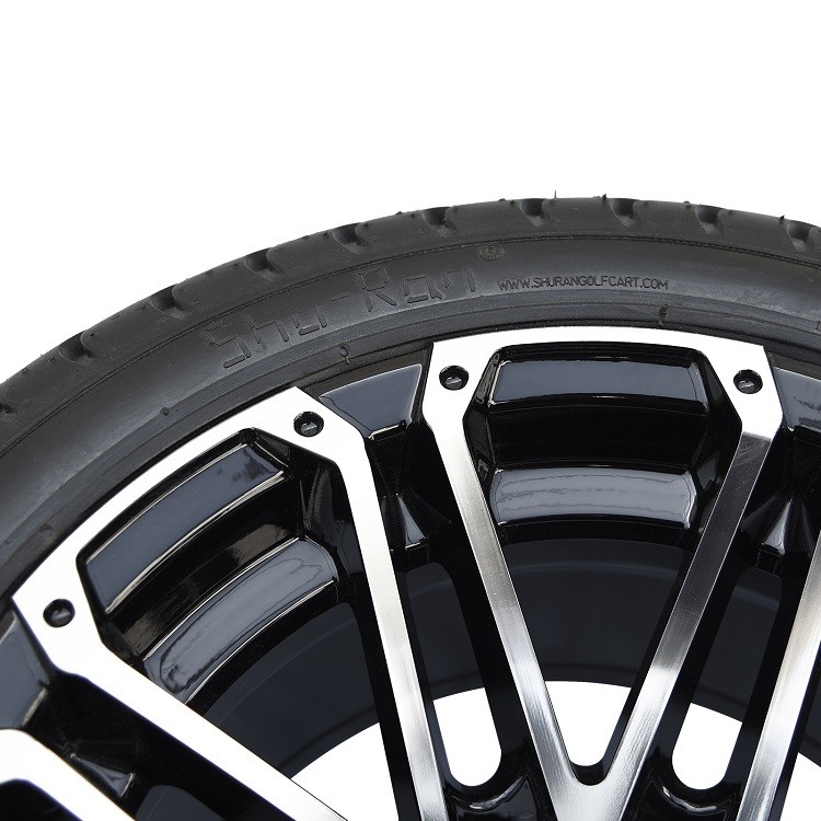 12 اینچ ماشین / چرخ های سیاه گلف و 215/35-12 لاستیک های جاده ای DOT کامبو 4 پلی