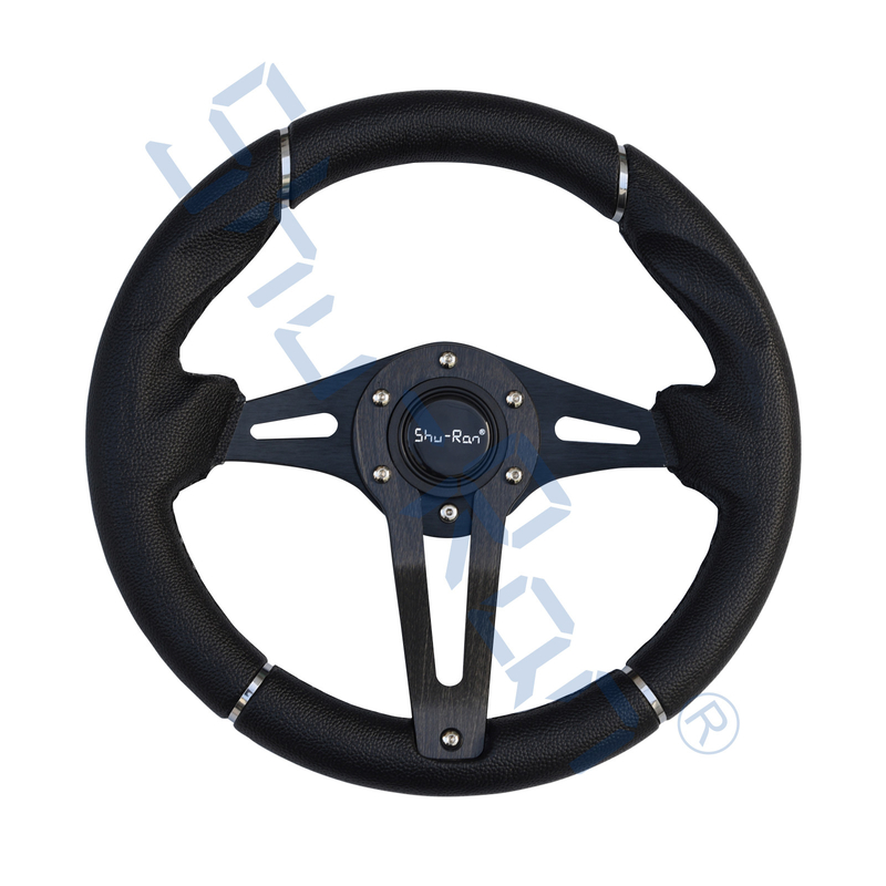 فرمان چرخ دستی گلف چلنجر گریپ مشکی/پره های مشکی برای Club Car، EZGO و Yamaha