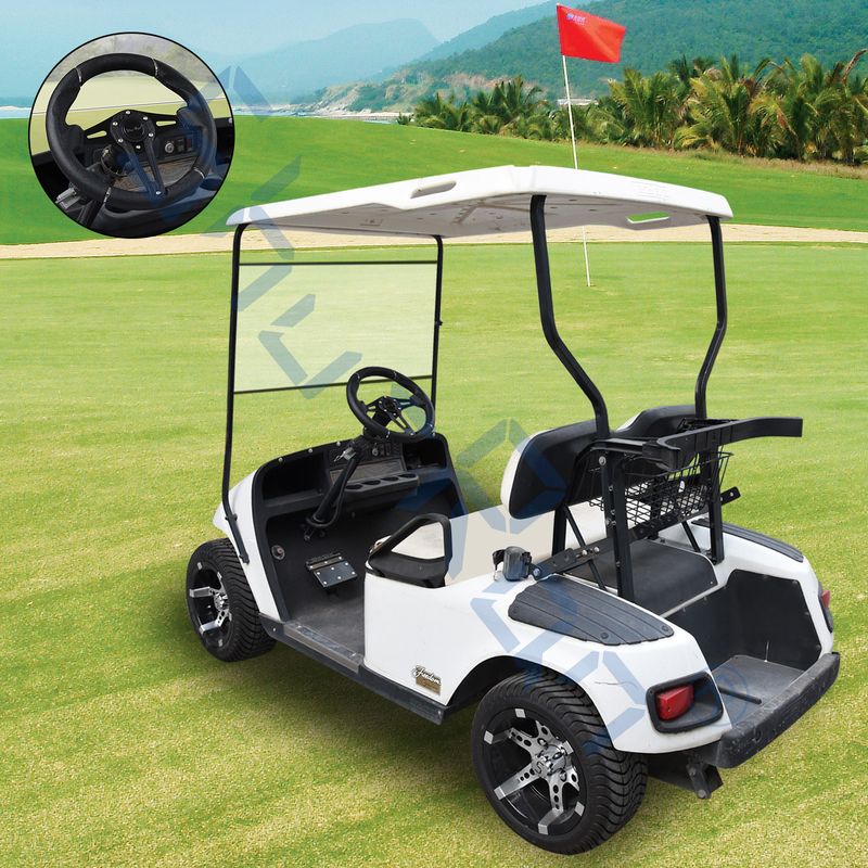 فرمان چرخ دستی گلف چلنجر گریپ مشکی/پره های مشکی برای Club Car، EZGO و Yamaha