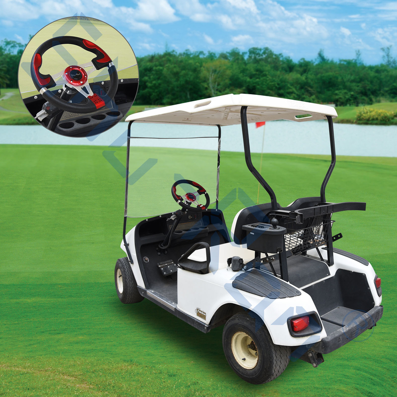 گلف کارت F1 قرمز چرخ فرمان سفارشی برای ماشین باشگاه، EZGO، و یاماها