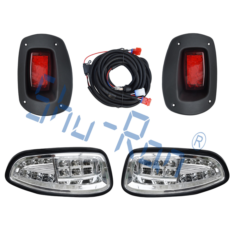 کیت نور گلف کارت LED Deluxe برای EZGO RXV چراغ جلو LED و چراغ عقب LED