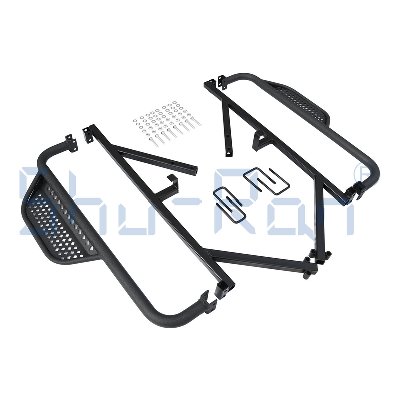 یاماها G9/Drive Golf Carts Armor Nerf Bar Brackets w/o Drop Down Side Step (یاماها G9/Drive گلف کارت های زره دار و عصب دار)