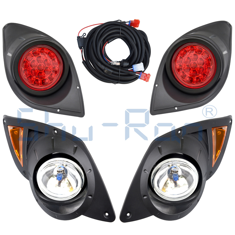 کیت نور پایه گلف کارت برای یاماها درایو، چراغ های جلوی هالوژن و چراغ عقب LED